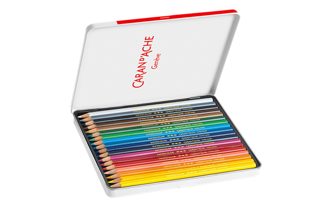 Box of 18 Colours Pencils SWISSCOLOR permanent