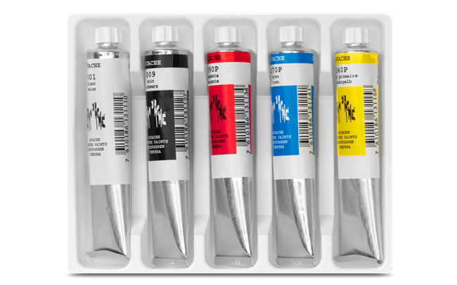 GOUACHE STUDIO - Assortment of 5 colours in 21 ml tubes