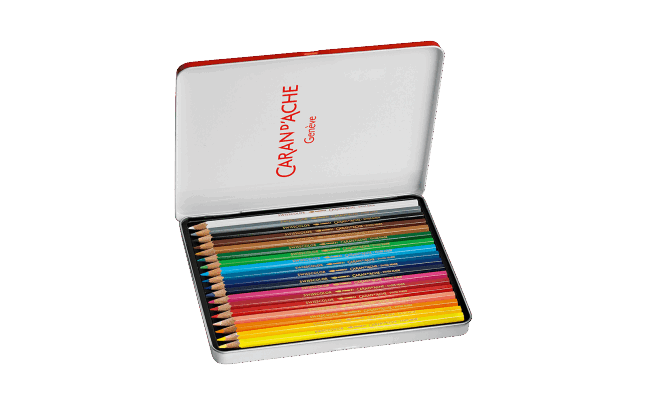 Box of 18 Colours Pencils SWISSCOLOR Water-soluble