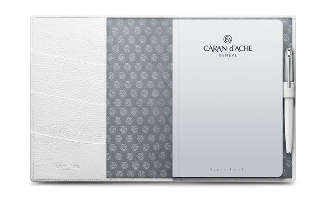 LÉMAN White Leather Notebook A5