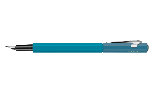 849™ PAUL SMITH Cyan Blue and Steel Blue Fountain Pen (F) - Limited Edition