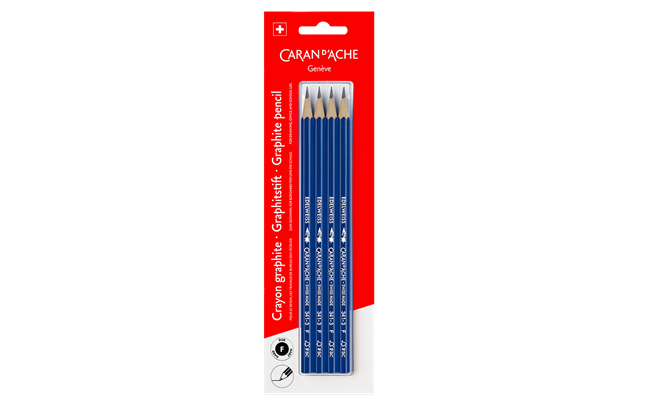 Set pack containing 4 EDELWEISS F graphite pencils