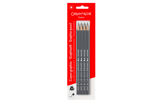 Set pack containing 4 EDELWEISS 3B graphite pencils