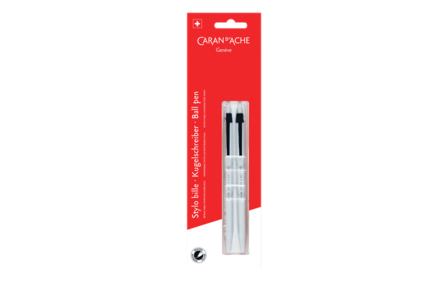 Set pack containing 2 825 ballpoint pens with black cartridge