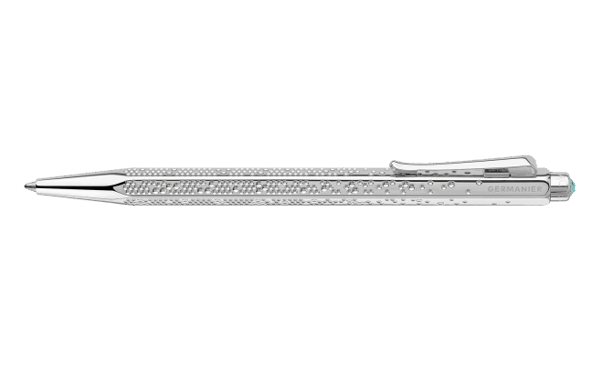 Set ECRIDOR™ GERMANIER Platinum Ballpoint Pen & Leather Case – Special Edition