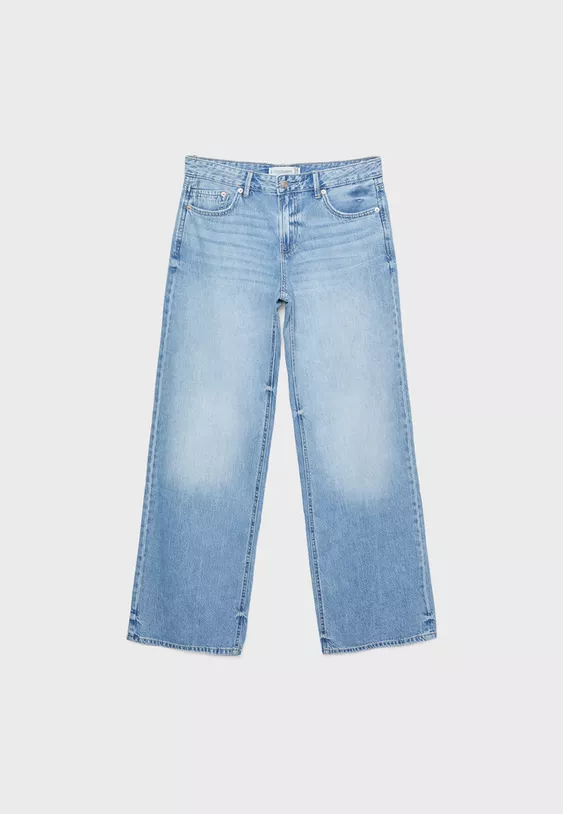 Low wide-leg jeans