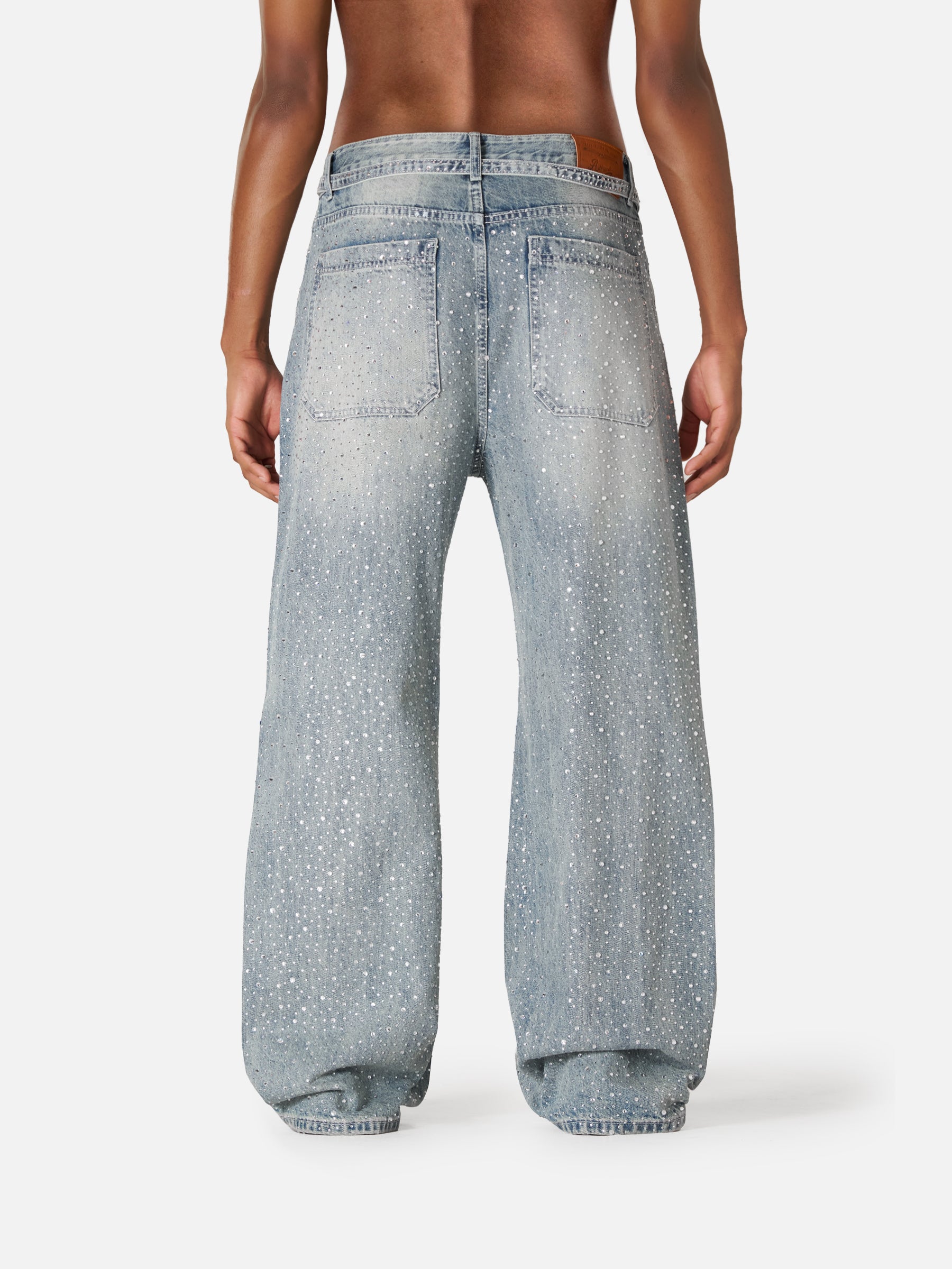 Rhinestone Baggy Jeans