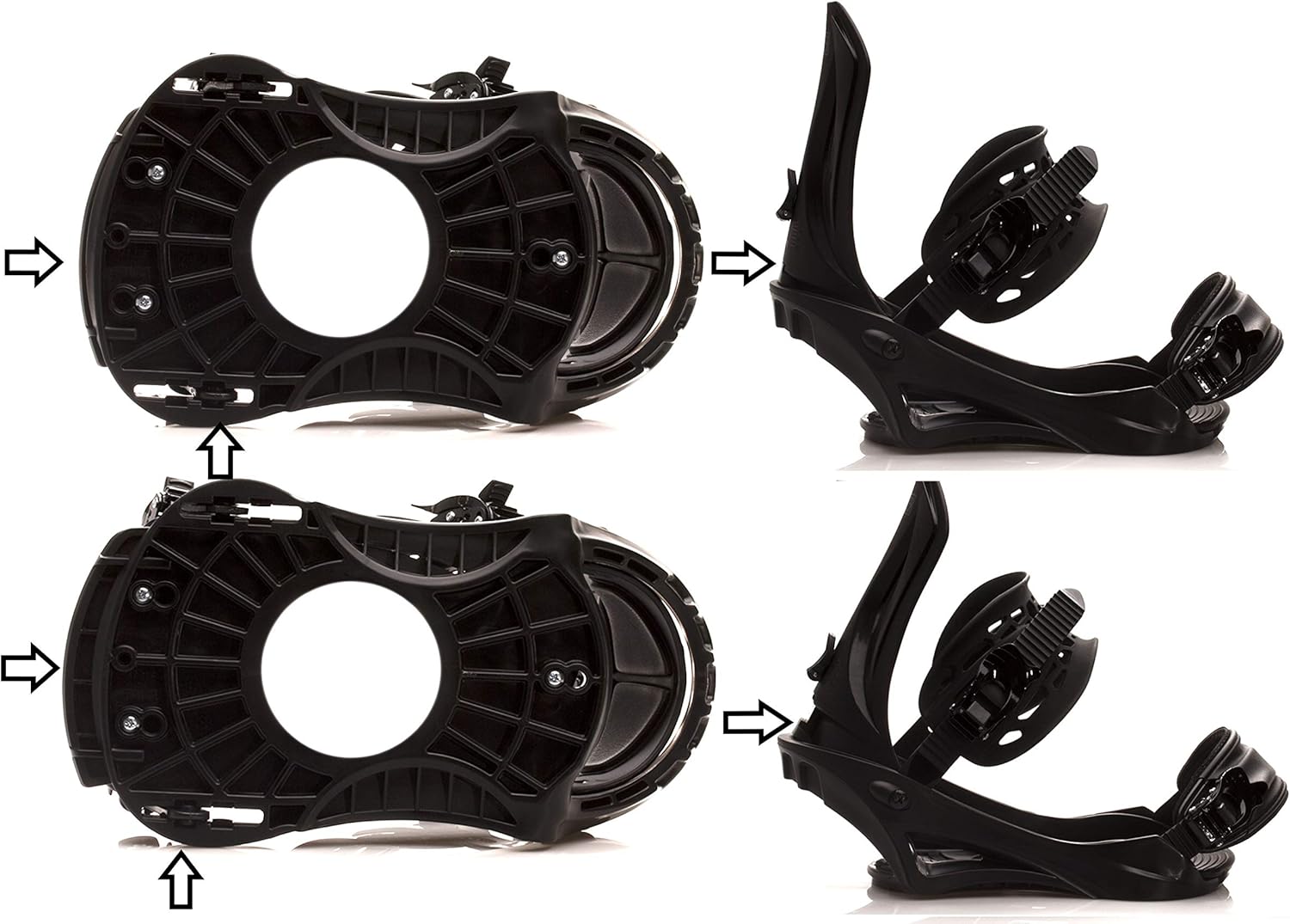 Cohallo Summit Snowboard & Binding Package Size 128, 133, 138, 143, 148,153,158,161- Best All-Terrain, Twin Directional, Hybrid Profile Snowboard & Bindings for All Levels