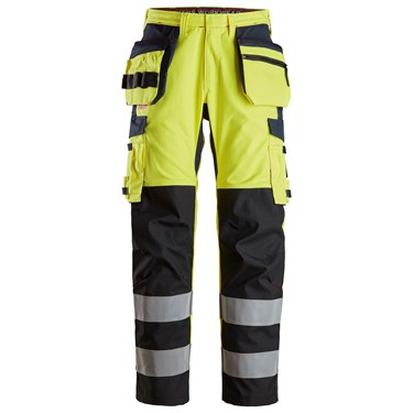 Trousers Reinforced Shin, Holster Pockets High-Vis Class 2