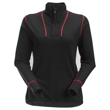 Women's Half Zip Wool Long Sleeve Shirt