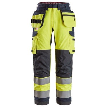 Work Trousers Holster Pockets Equal Leg Pockets, High-Vis Class 2