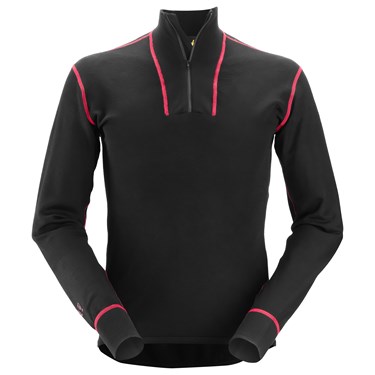 Half Zip Wool Long Sleeve Shirt