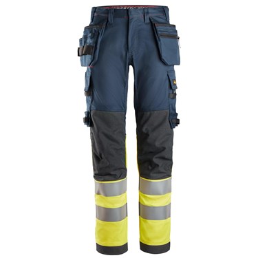 ProtecWork, Stretch Work Trousers Holster Pockets, High-Vis Class 1