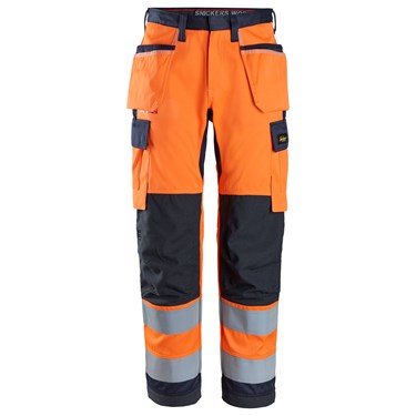 Work Trousers Holster Pockets, High-Vis Orange Class 2