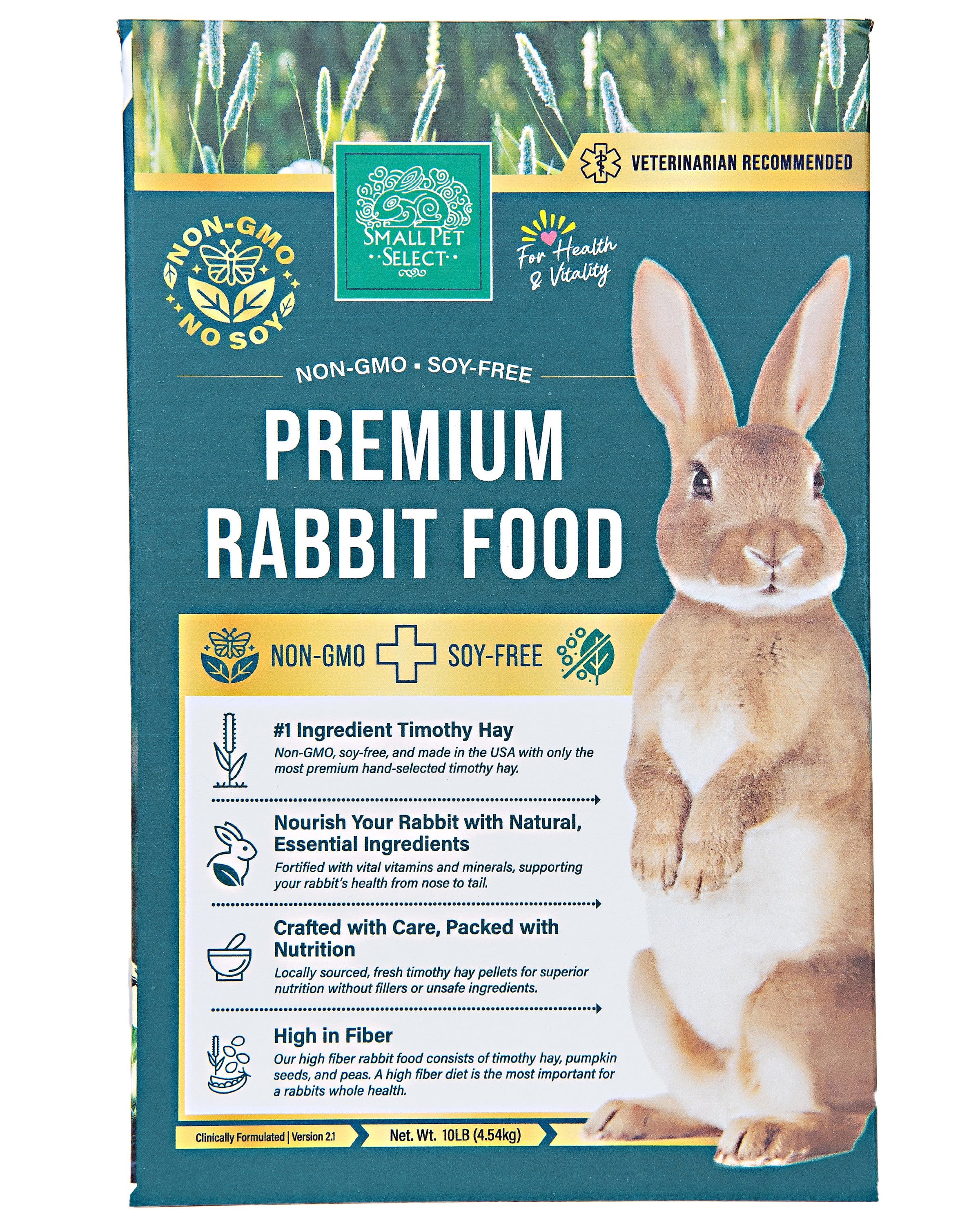 Premium Rabbit Food Pellets - Non-GMO, Soy-Free
