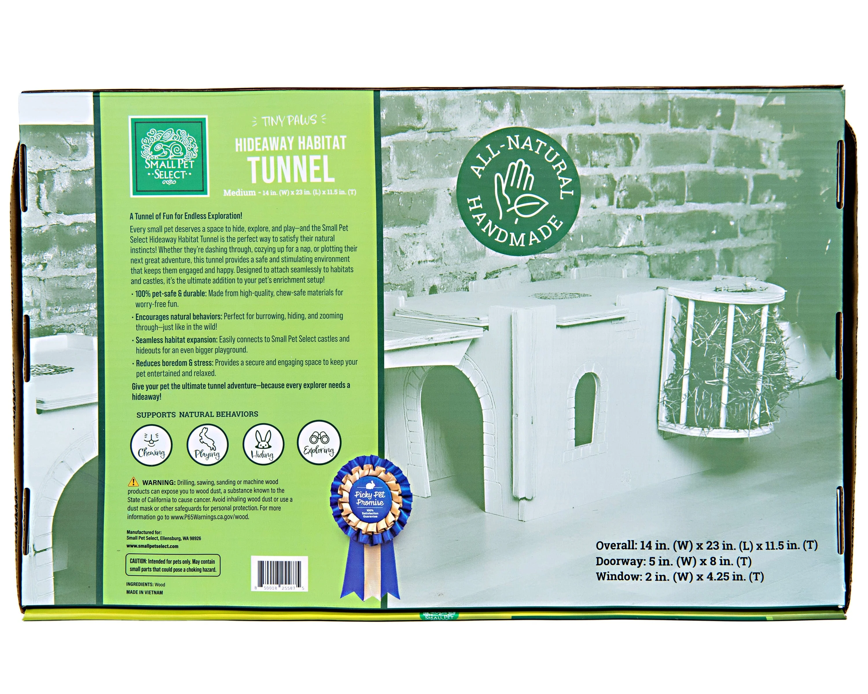 Tiny Paws- Hideaway Habitat Tunnel - Medium