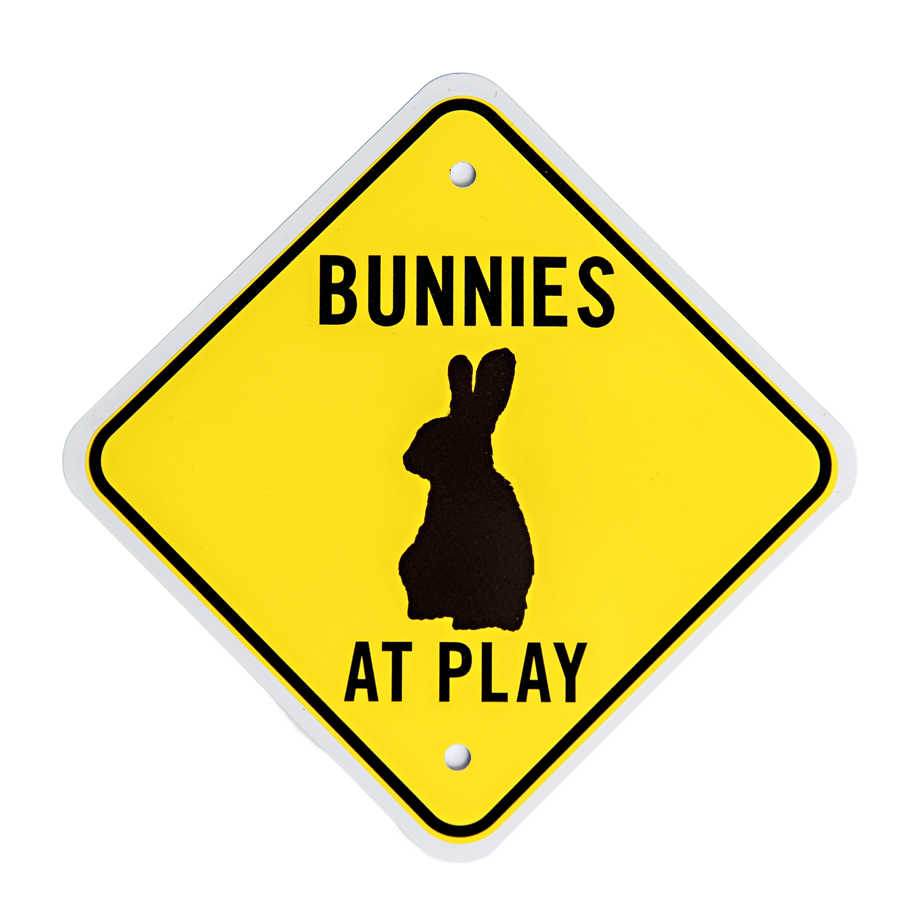 Small Pet Select Warning Sign: Bunnies At Play
