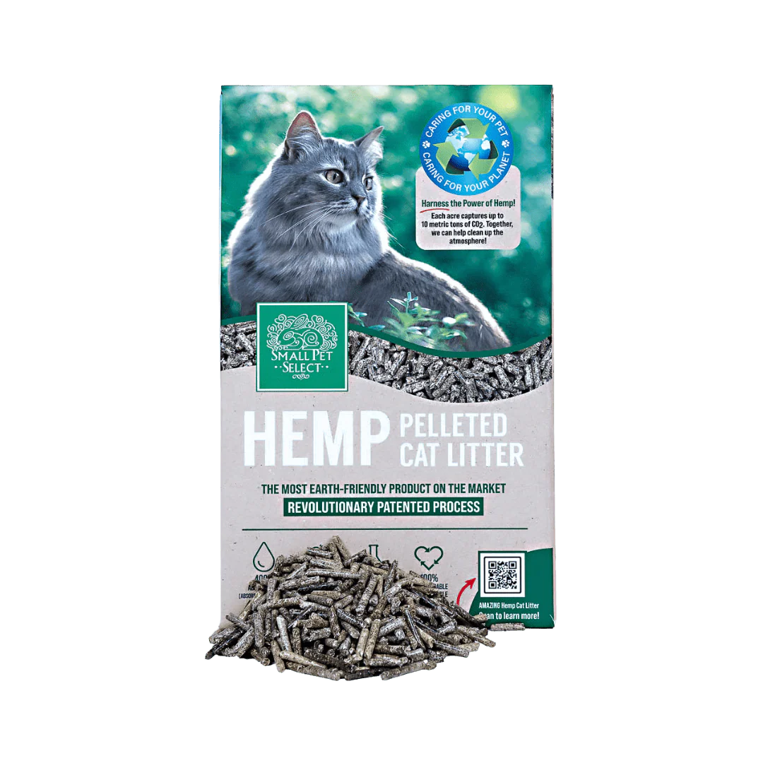 Small Pet Select Sifting Litter Box  8lb Hemp Pellet Combo