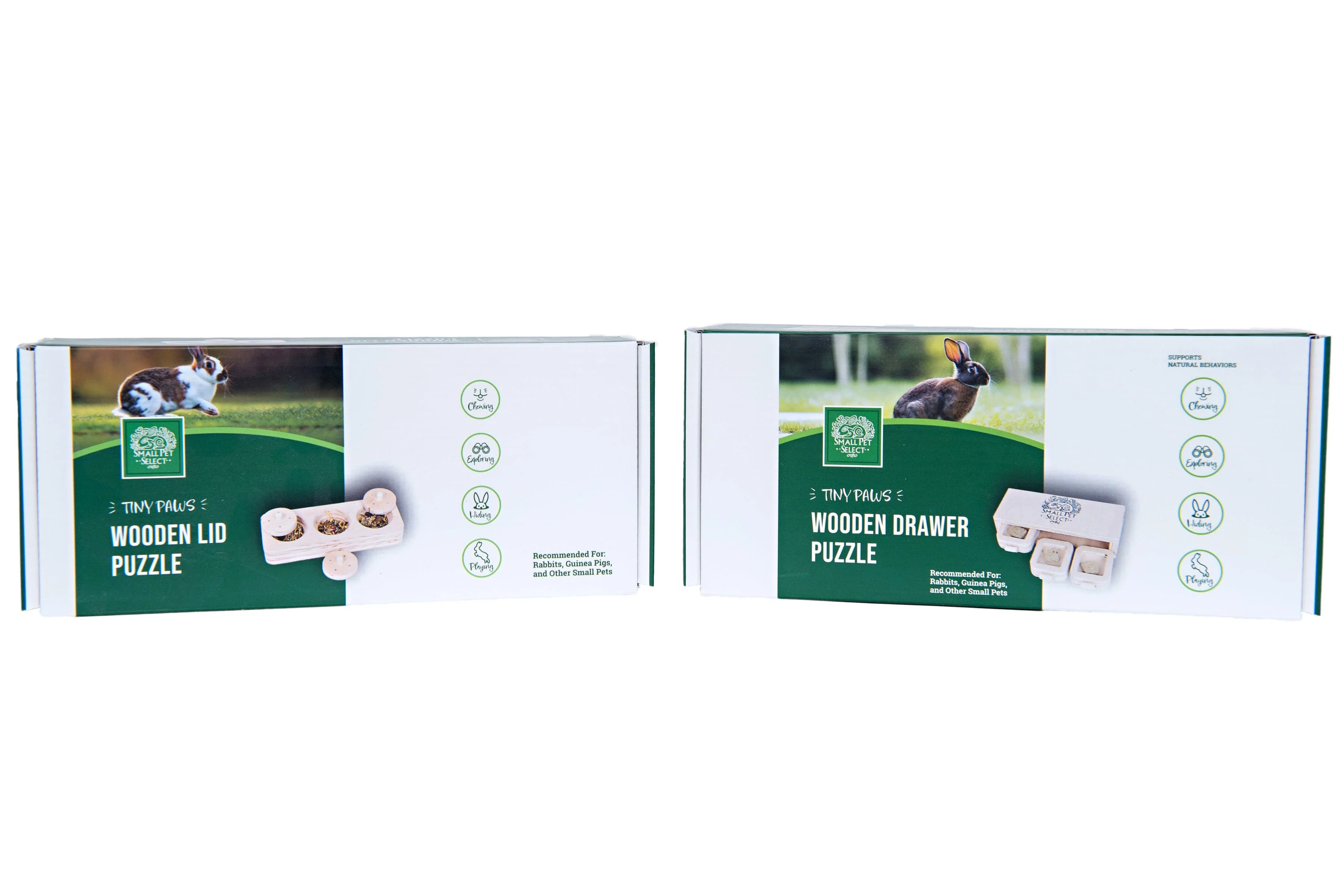 Wooden Foraging Puzzle and Wooden Drawer Puzzle Bundle