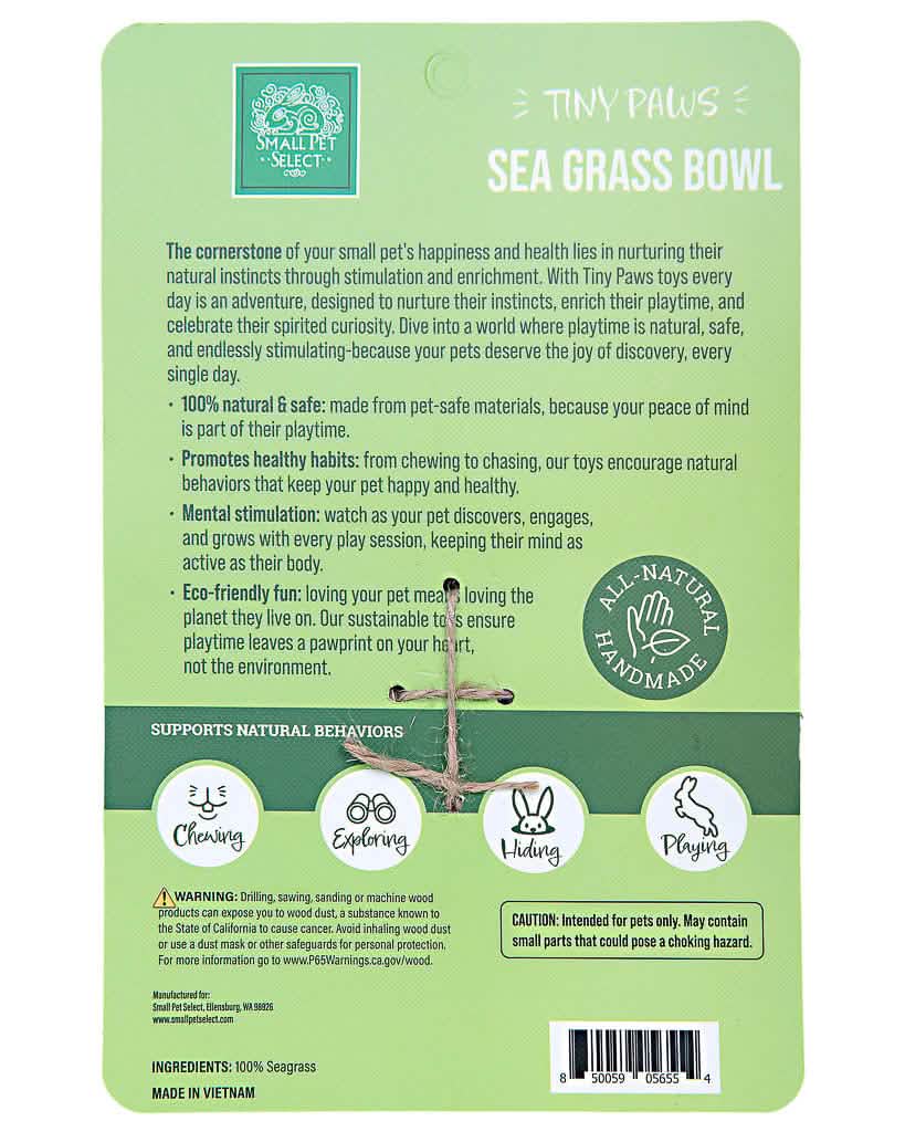 Tiny Paws Seagrass Bowl