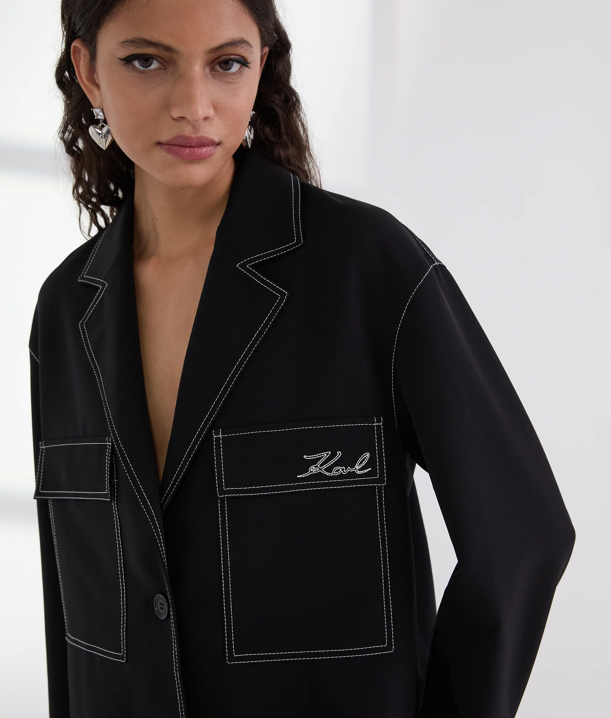 CONTRAST STITCH JACKET