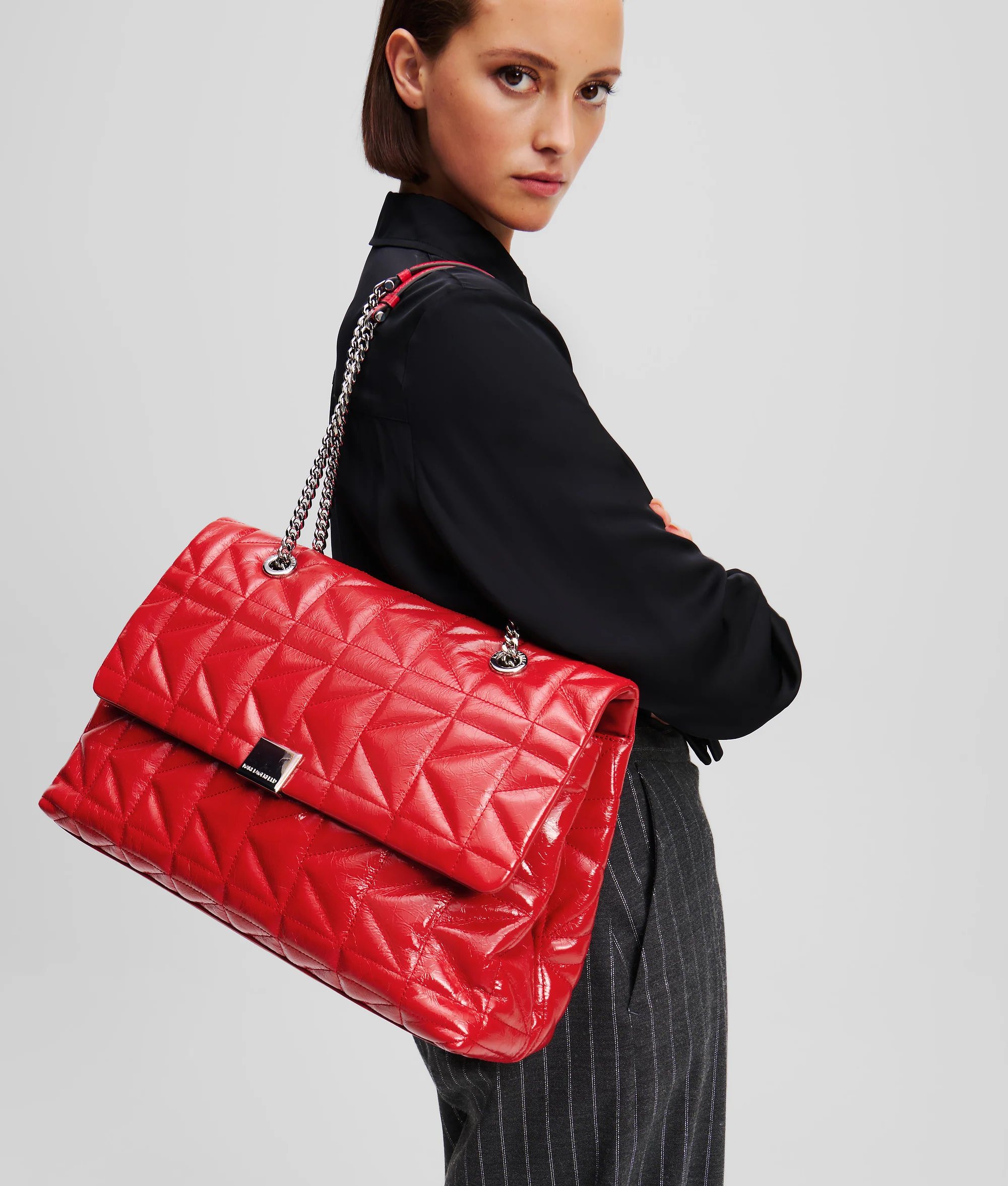 K/KUILT SHINY LARGE SHOULDER BAG