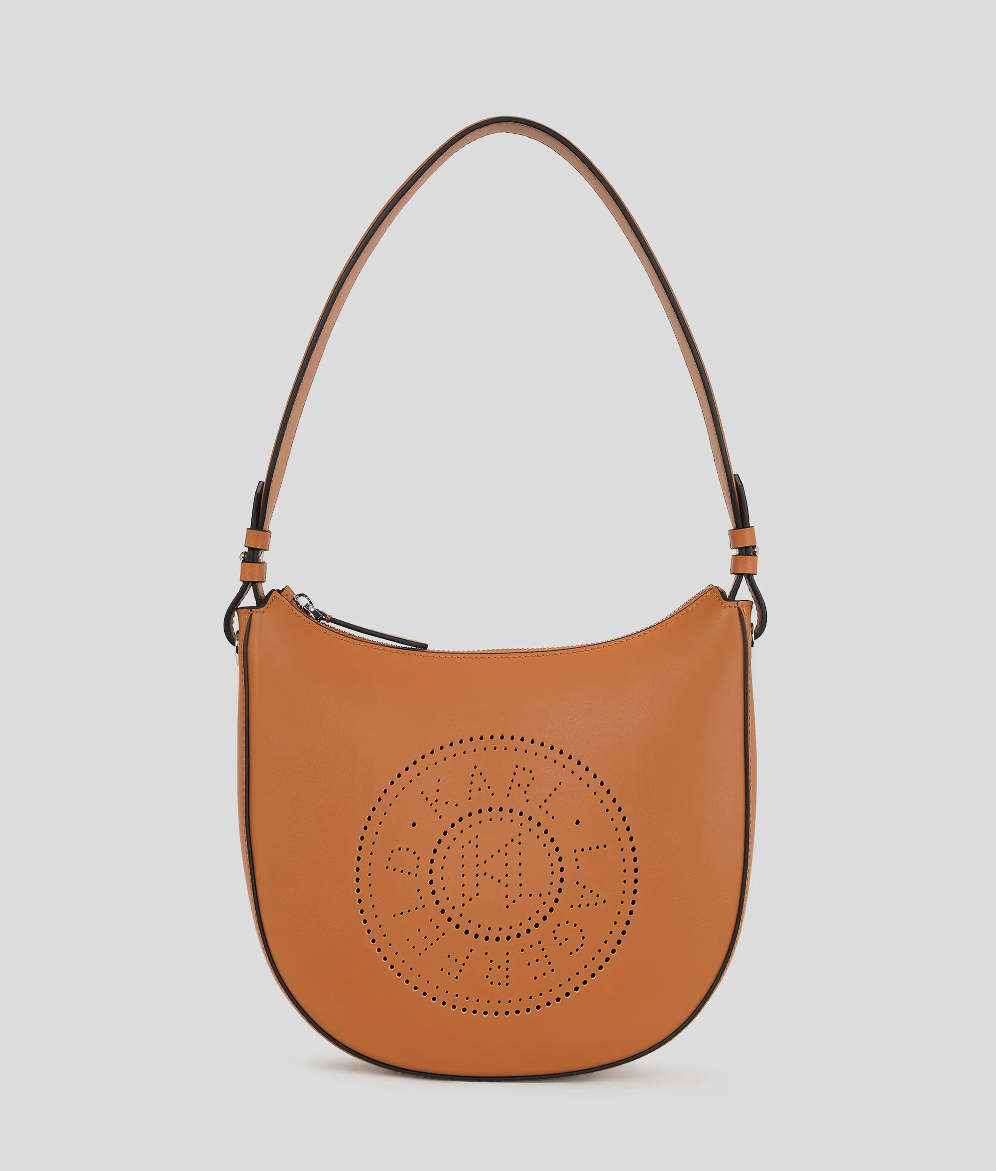 K/CIRCLE PERFORATED MOON SHOULDER BAG
