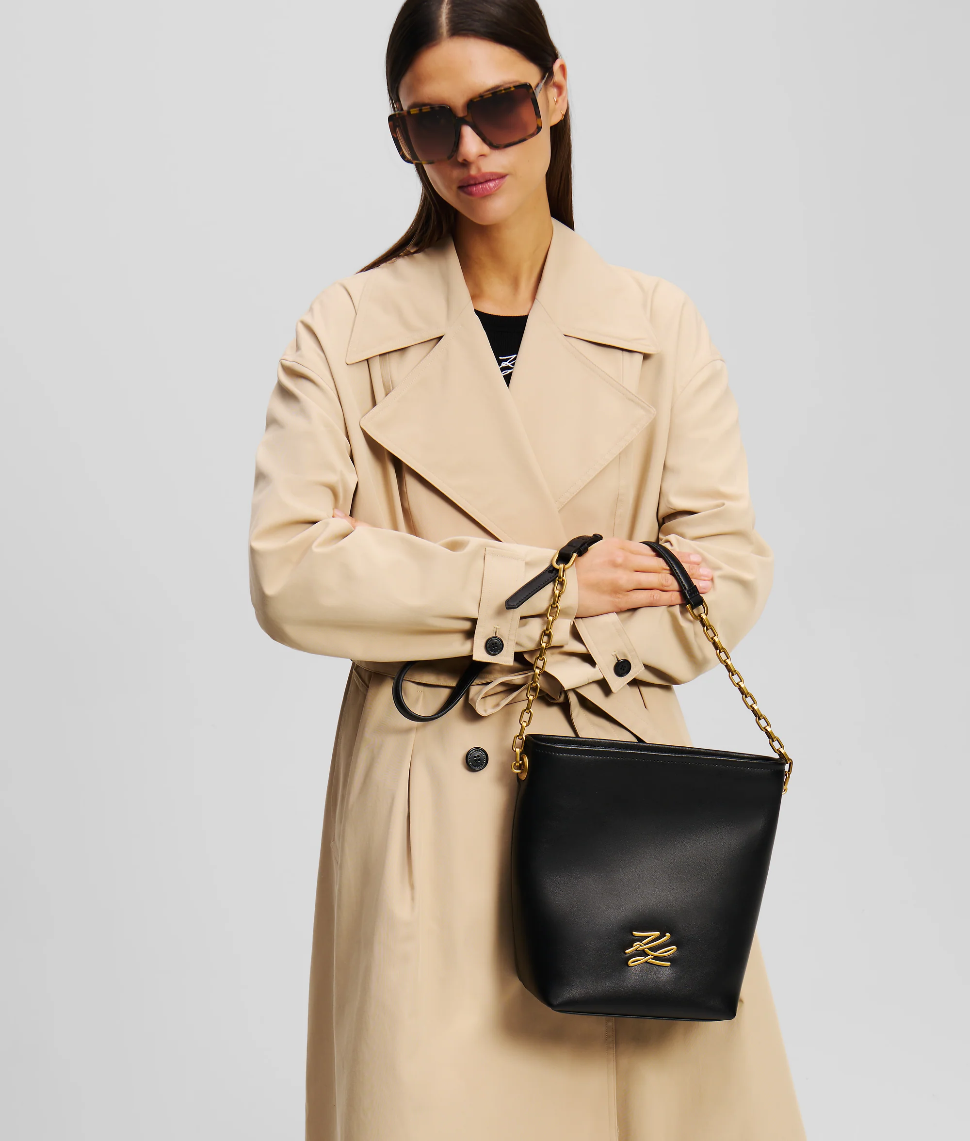 K/AUTOGRAPH SMALL BUCKET BAG
