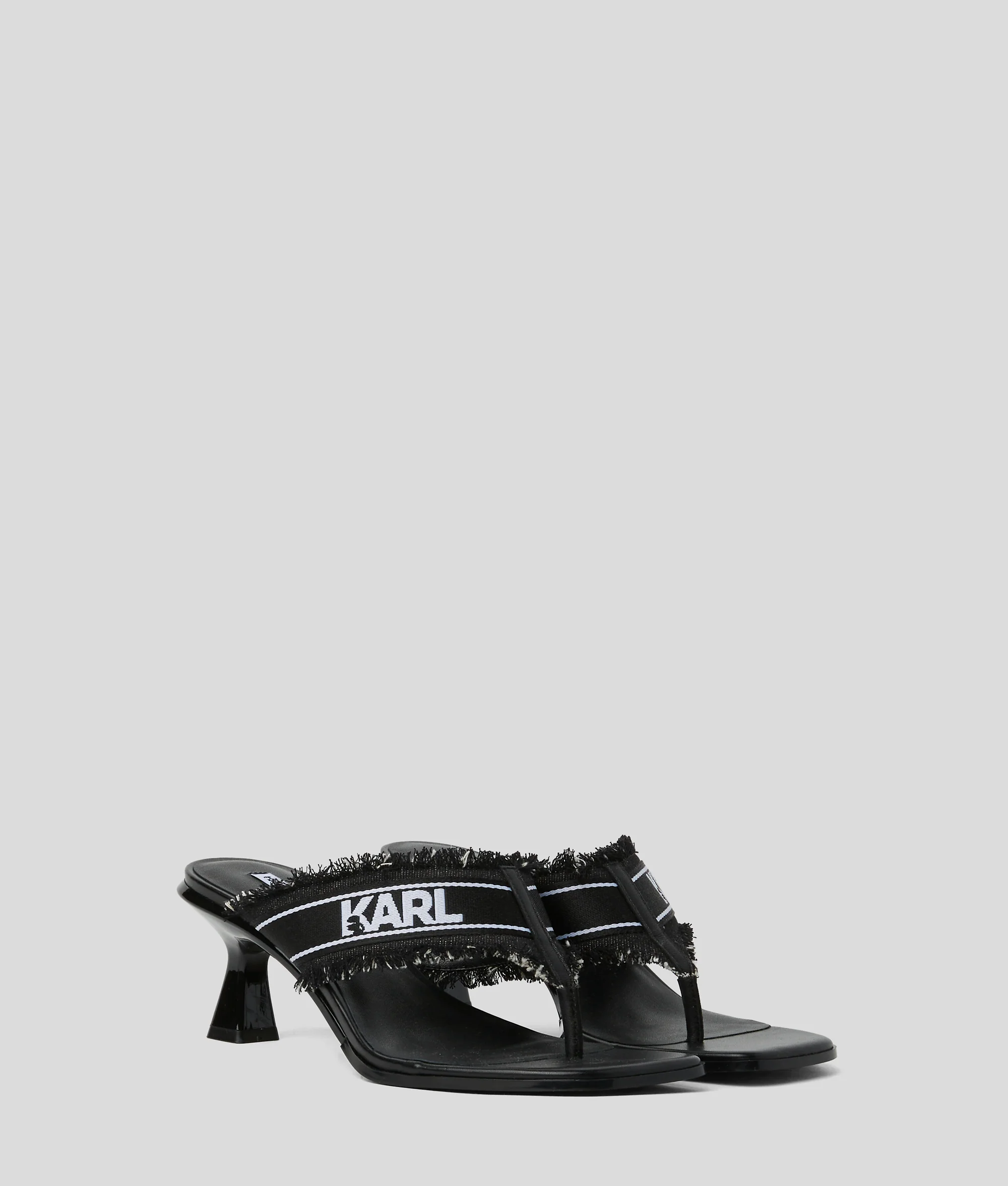 PANACHE II DENIM HEELED SANDALS