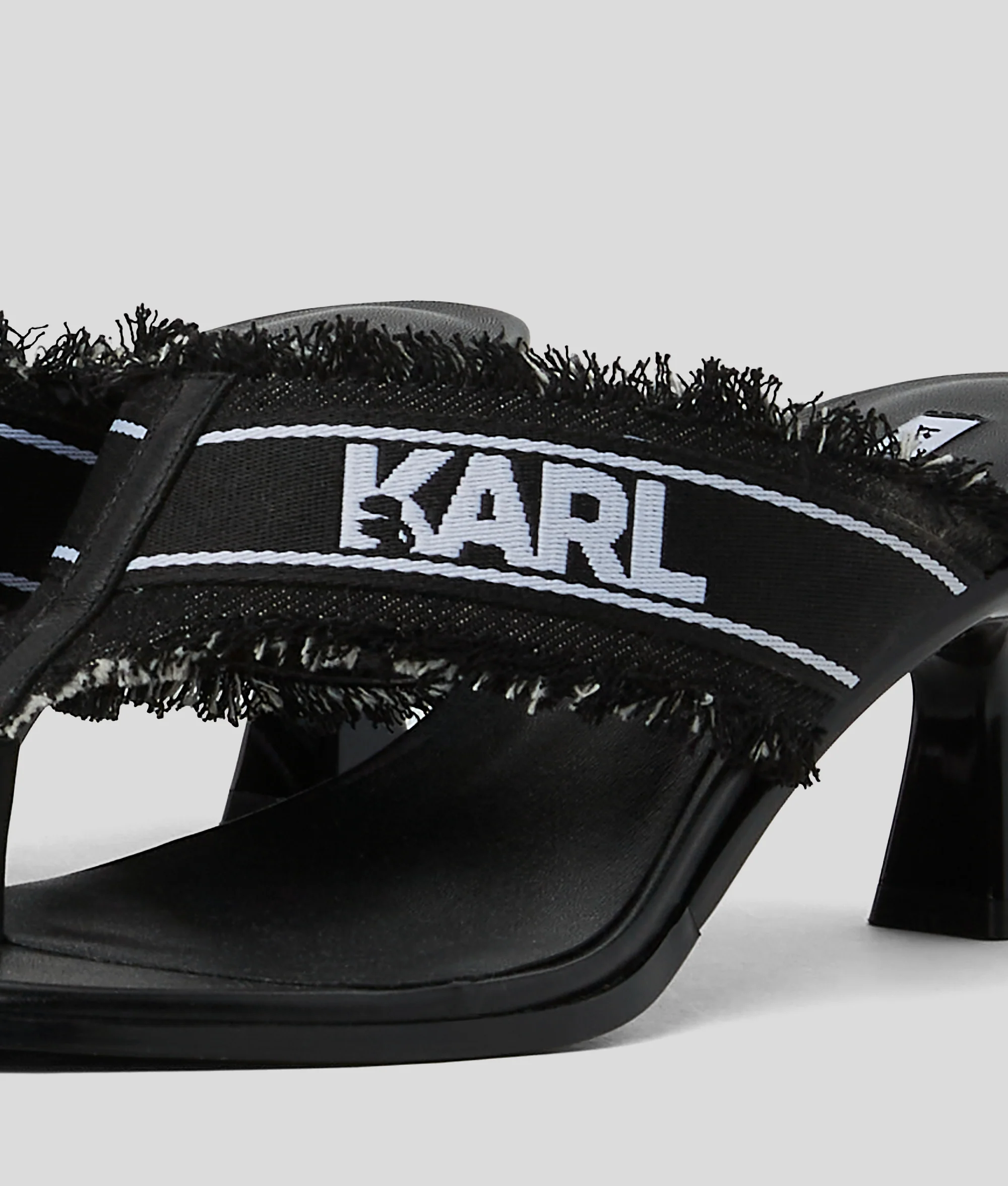 PANACHE II DENIM HEELED SANDALS