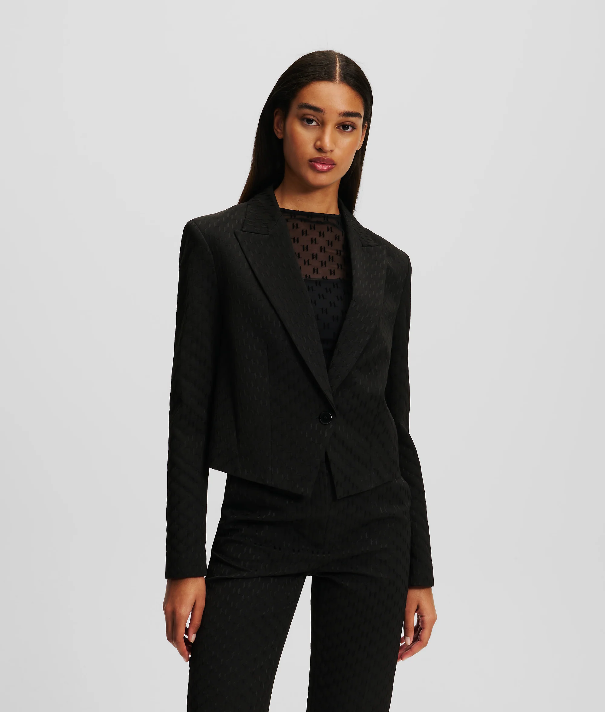 MONOGRAM CROPPED BLAZER