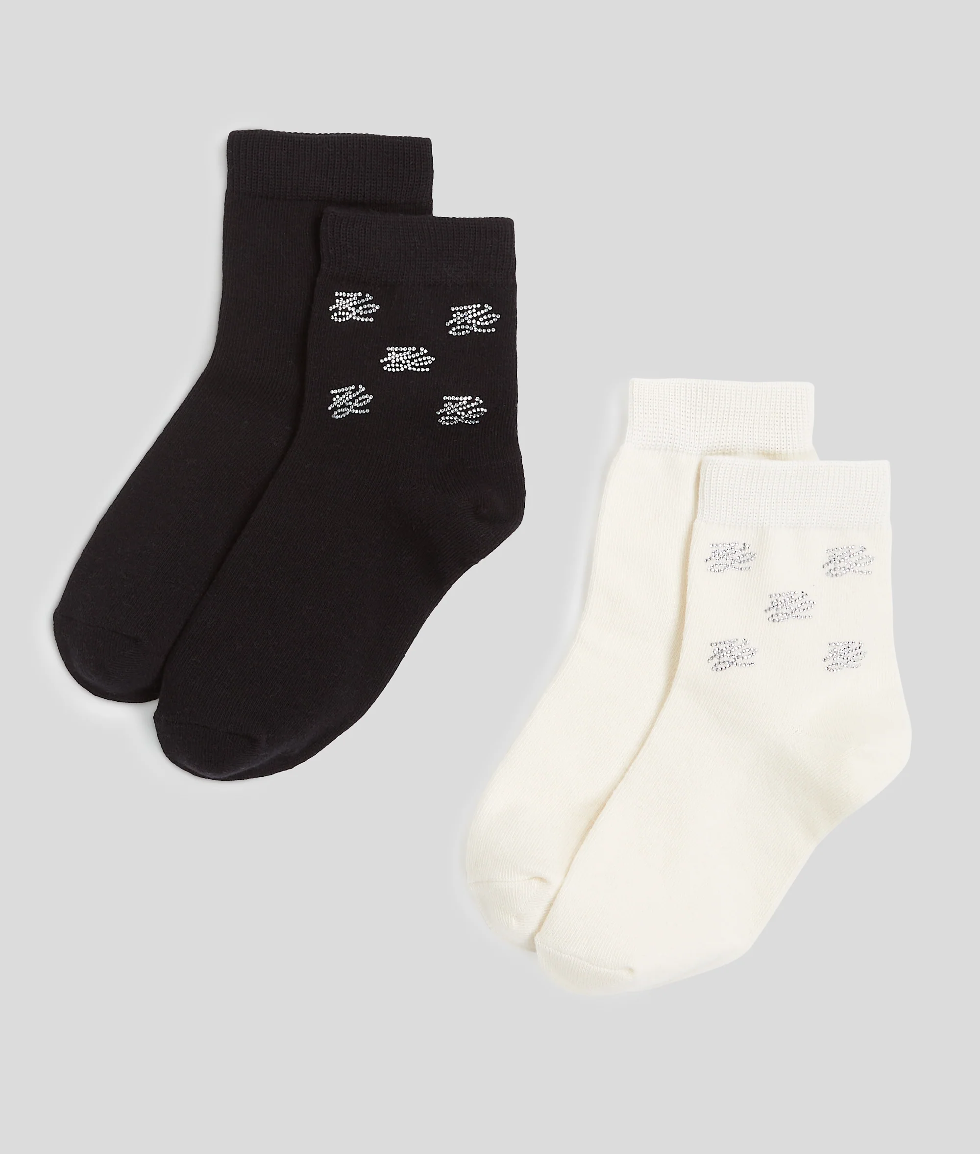 K/AUTOGRAPH RHINESTONE SOCKS – 2-PACK
