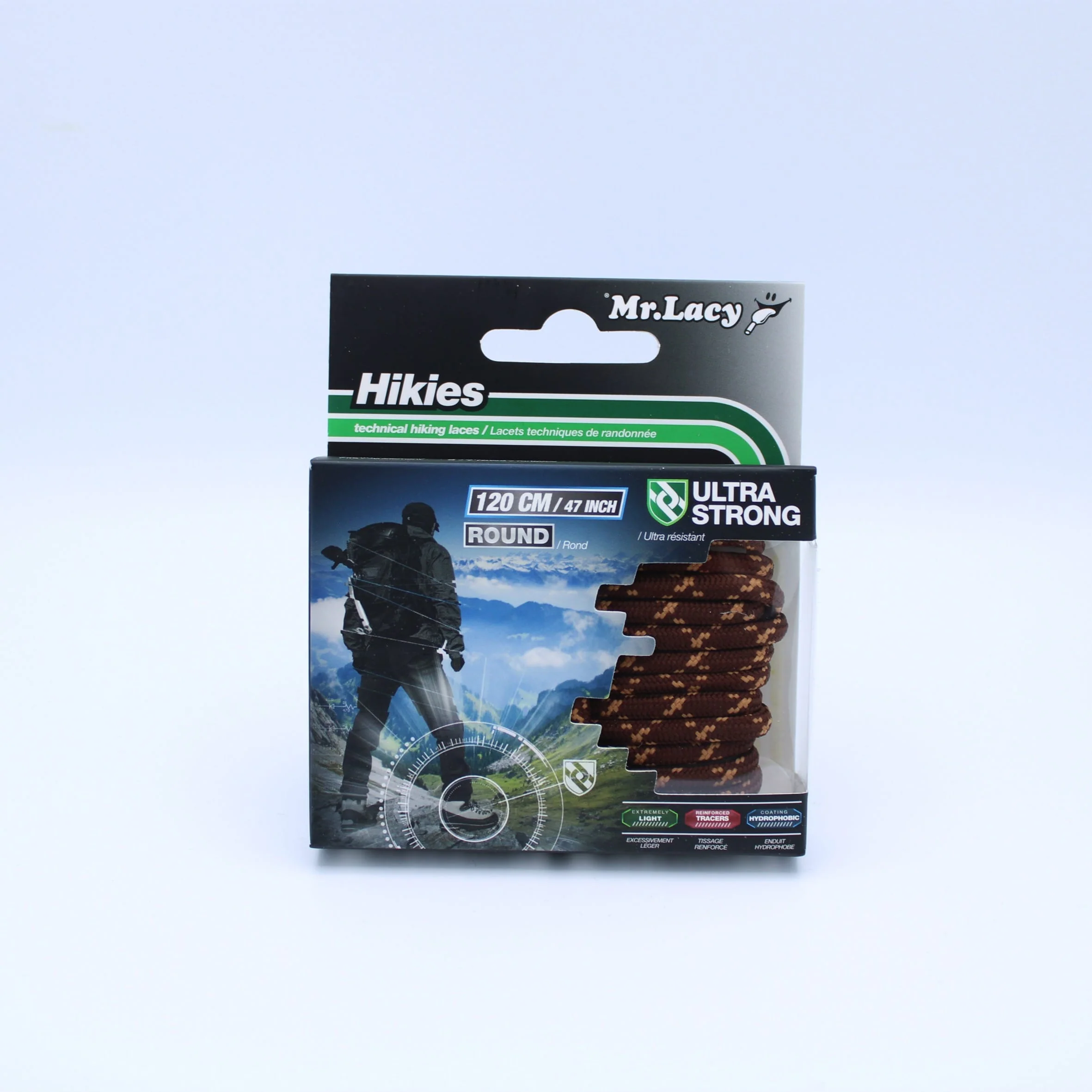 Hikies Round Boot Laces · Dark Brown/Light Brown