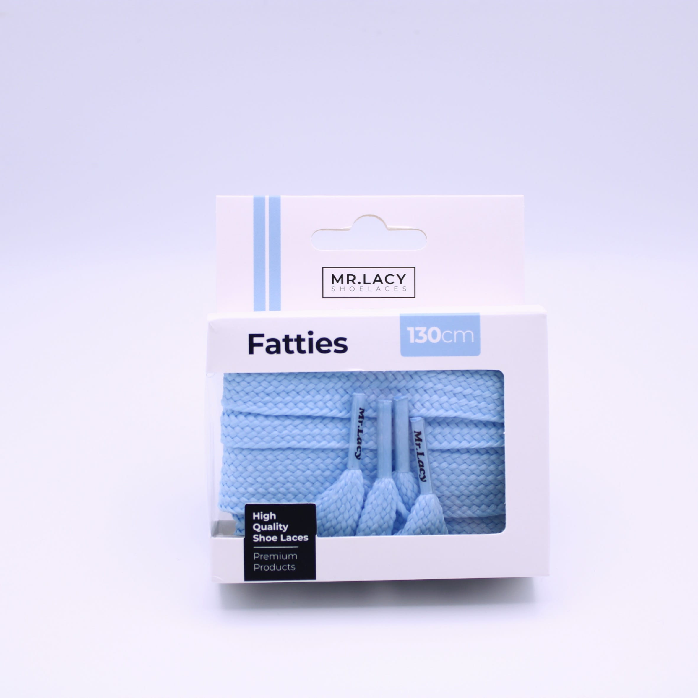 Fatties Shoelaces · Pastel Baby Blue