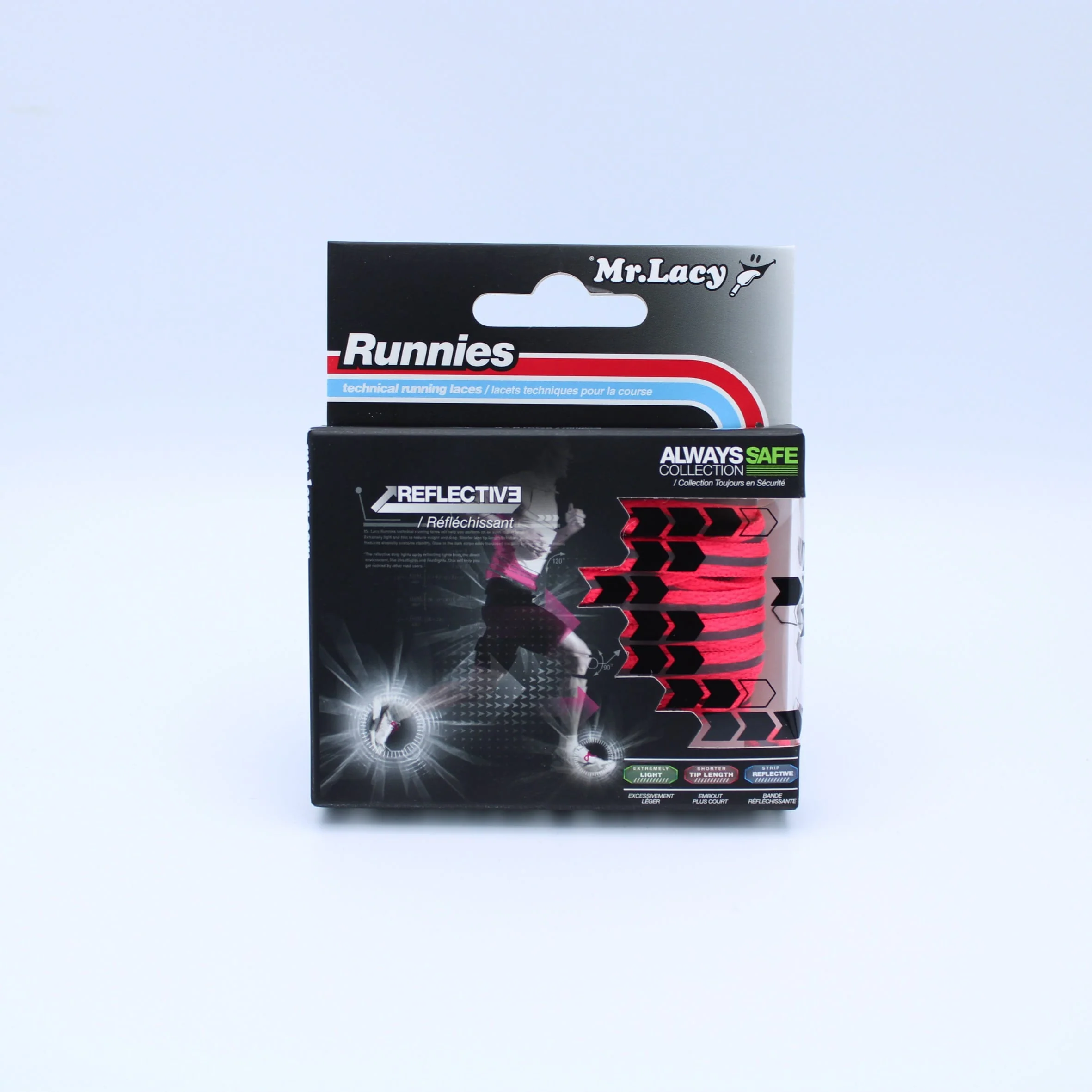 Runnies Reflective Shoelaces · Neon Pink