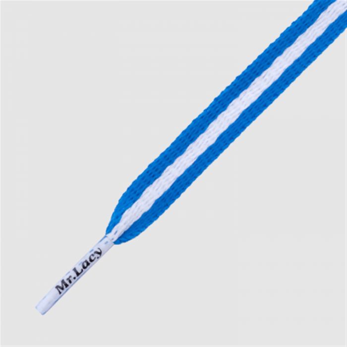 Stripies Shoelaces · Royal Blue/White