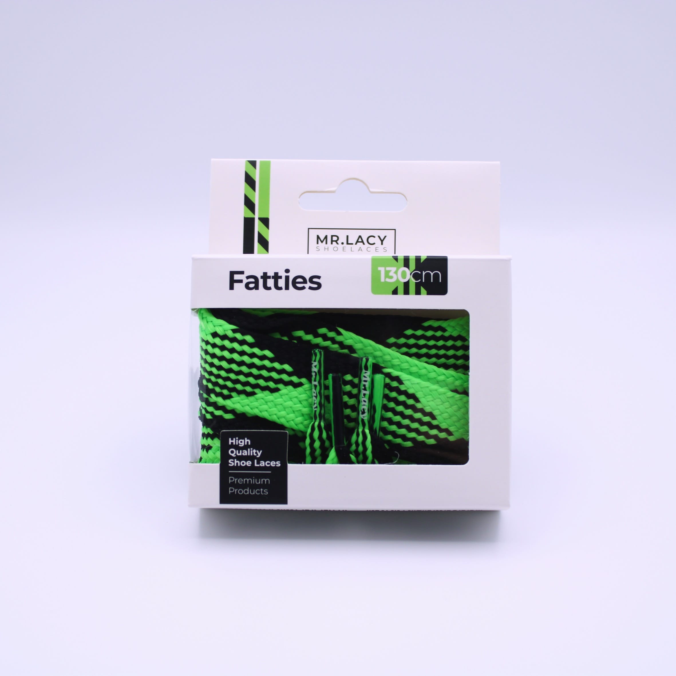 Fatties Shoelaces · Black/Green