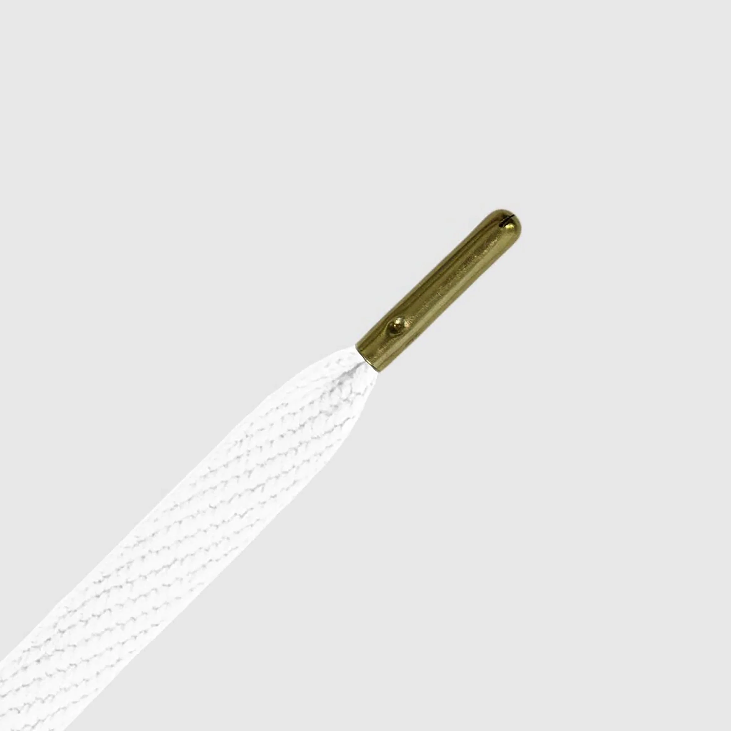 Skinnies Metal Tips Shoelaces · White with Gold Tip