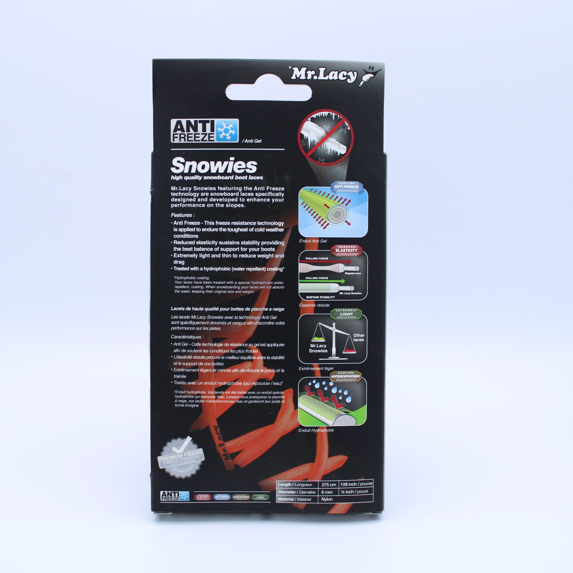 Snowies Snowboard Boot Laces · Bright Orange