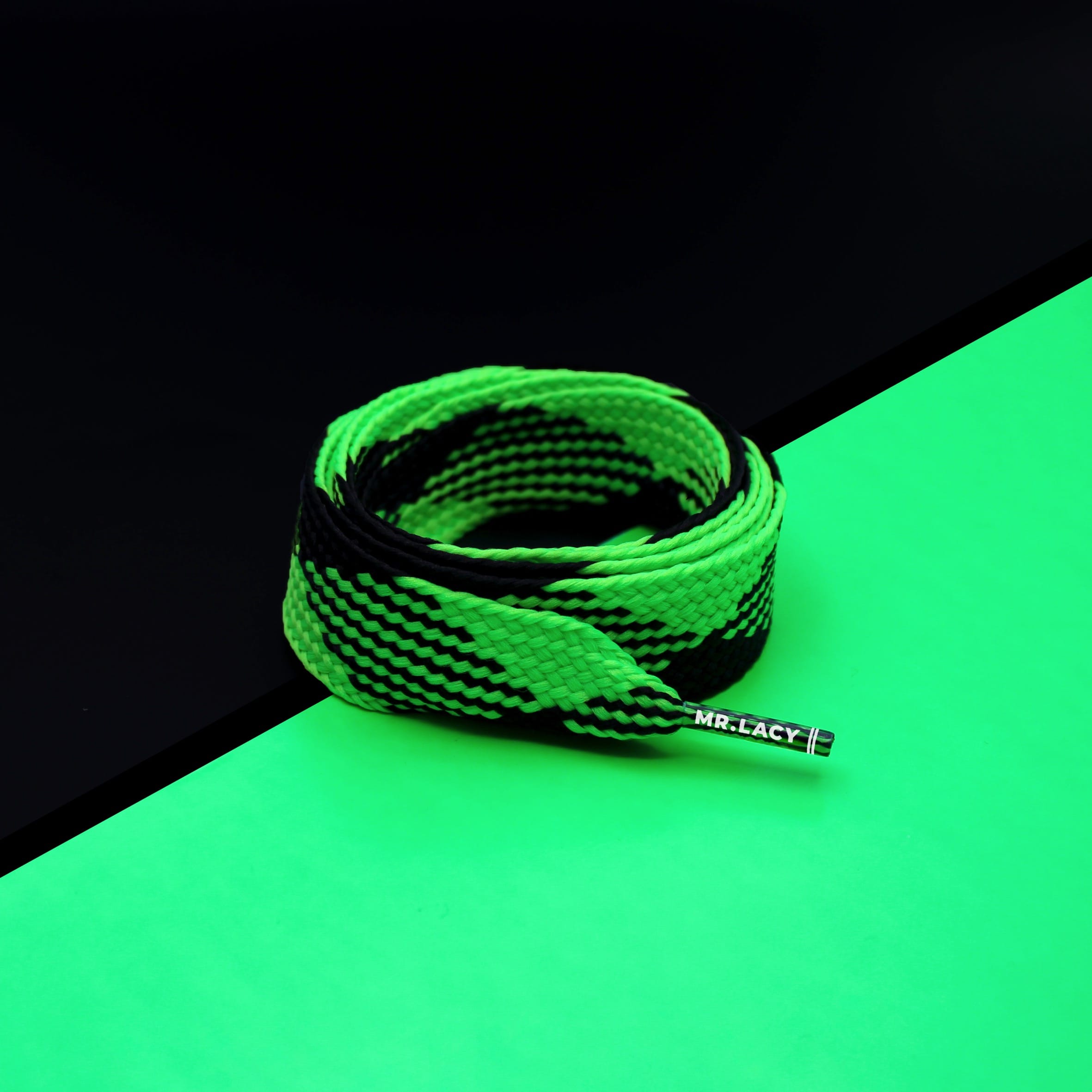 Fatties Shoelaces · Black/Green