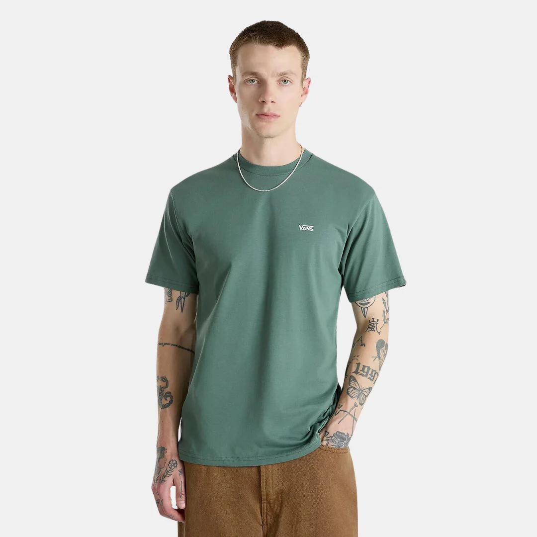 Vans Left Chest Logo T-Shirt Men's Iceberg Green