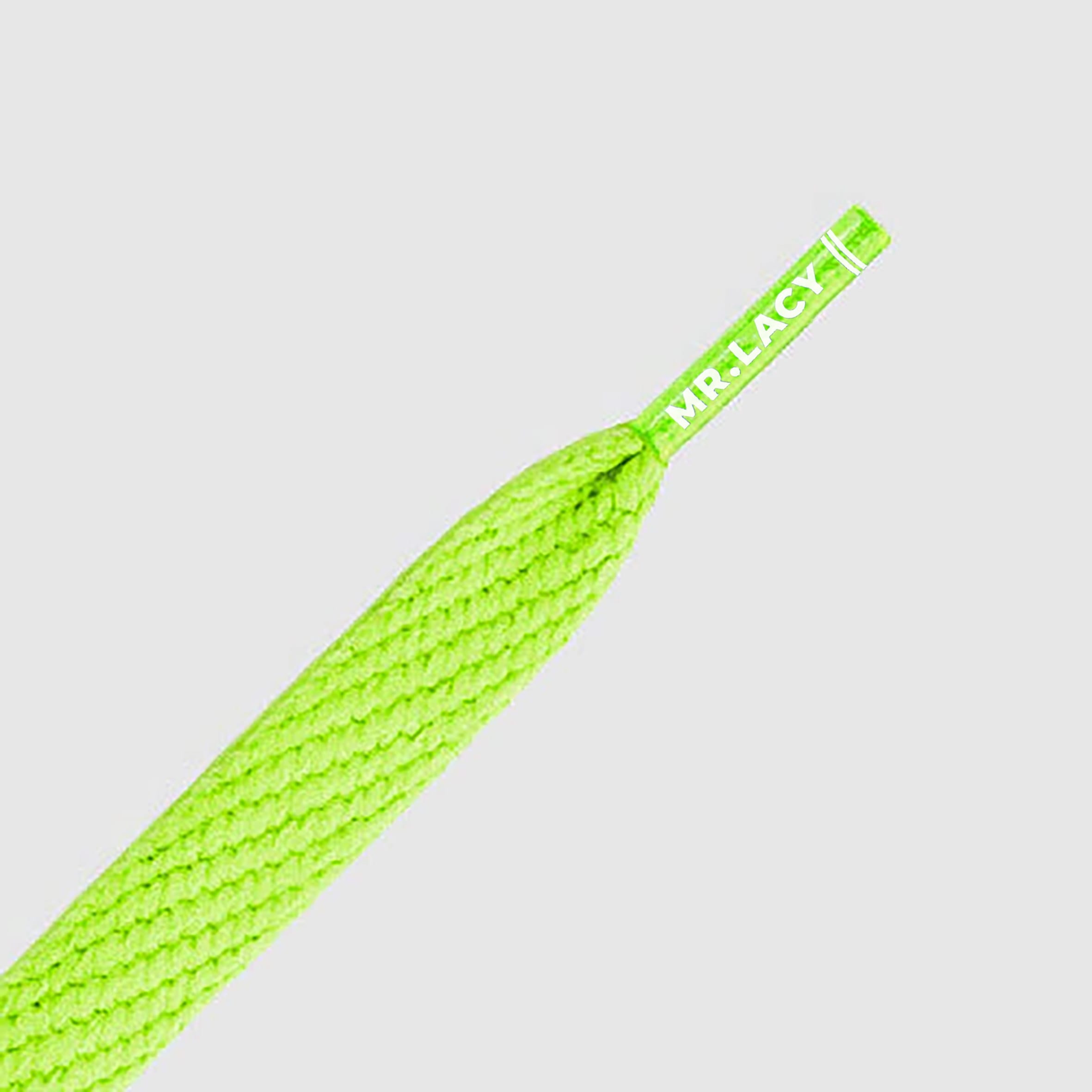 Junior Flatties Shoelaces · Neon Green
