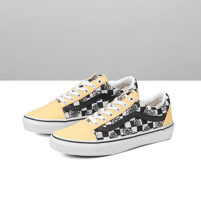 Customs Recycled Materials Daisy Checkerboard Old Skool