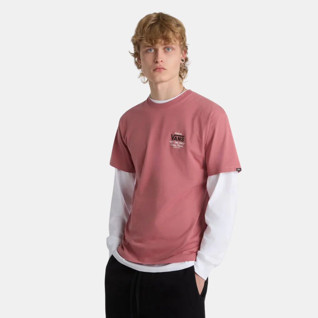 Vans Holder St Classic T-Shirt Whitered Rose Black