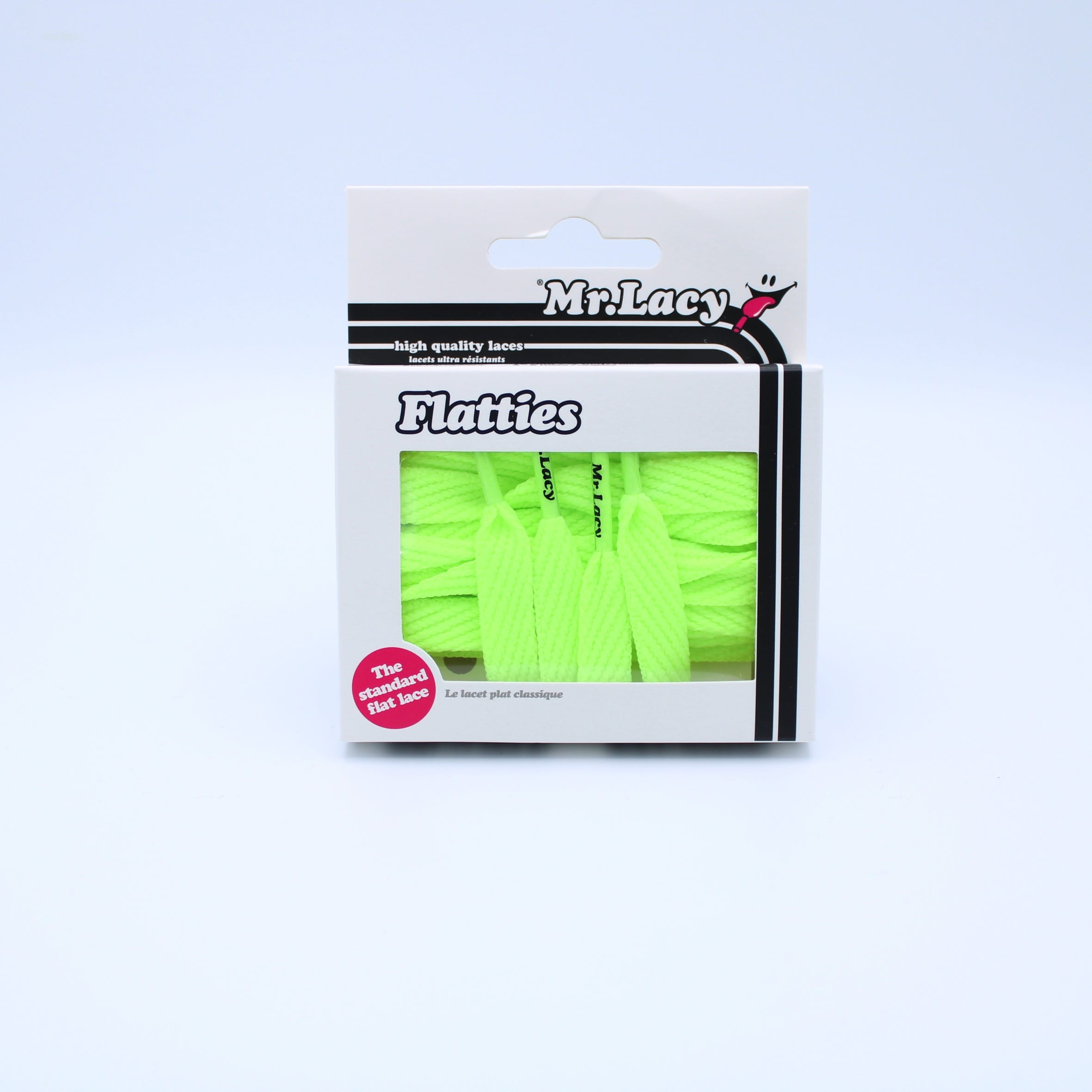 Flatties Shoelaces · Neon Lime Yellow