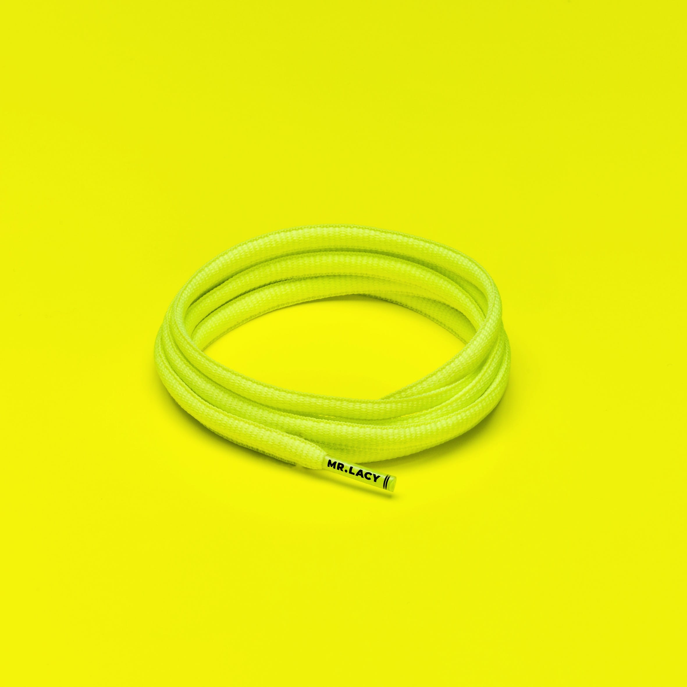 Runnies Hydrophobic Shoelaces · Neon Lime Yellow