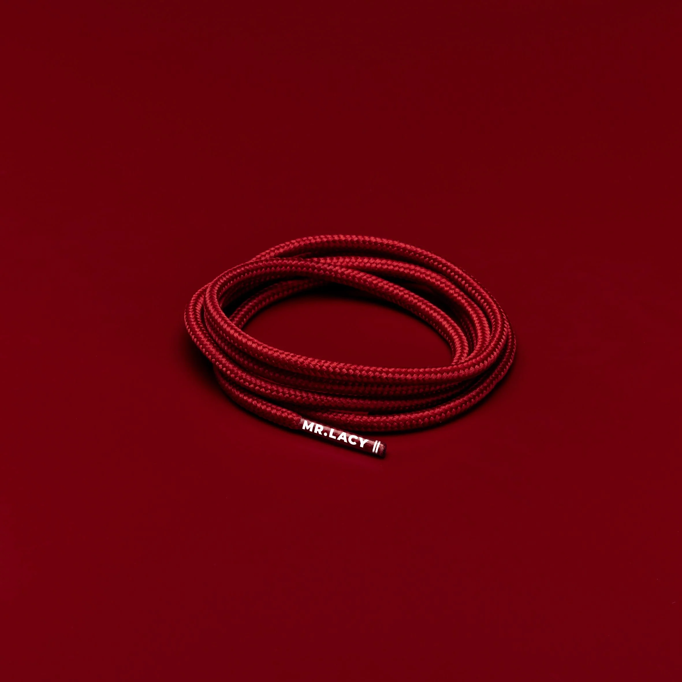 Runnies Round Shoelaces · Burgundy