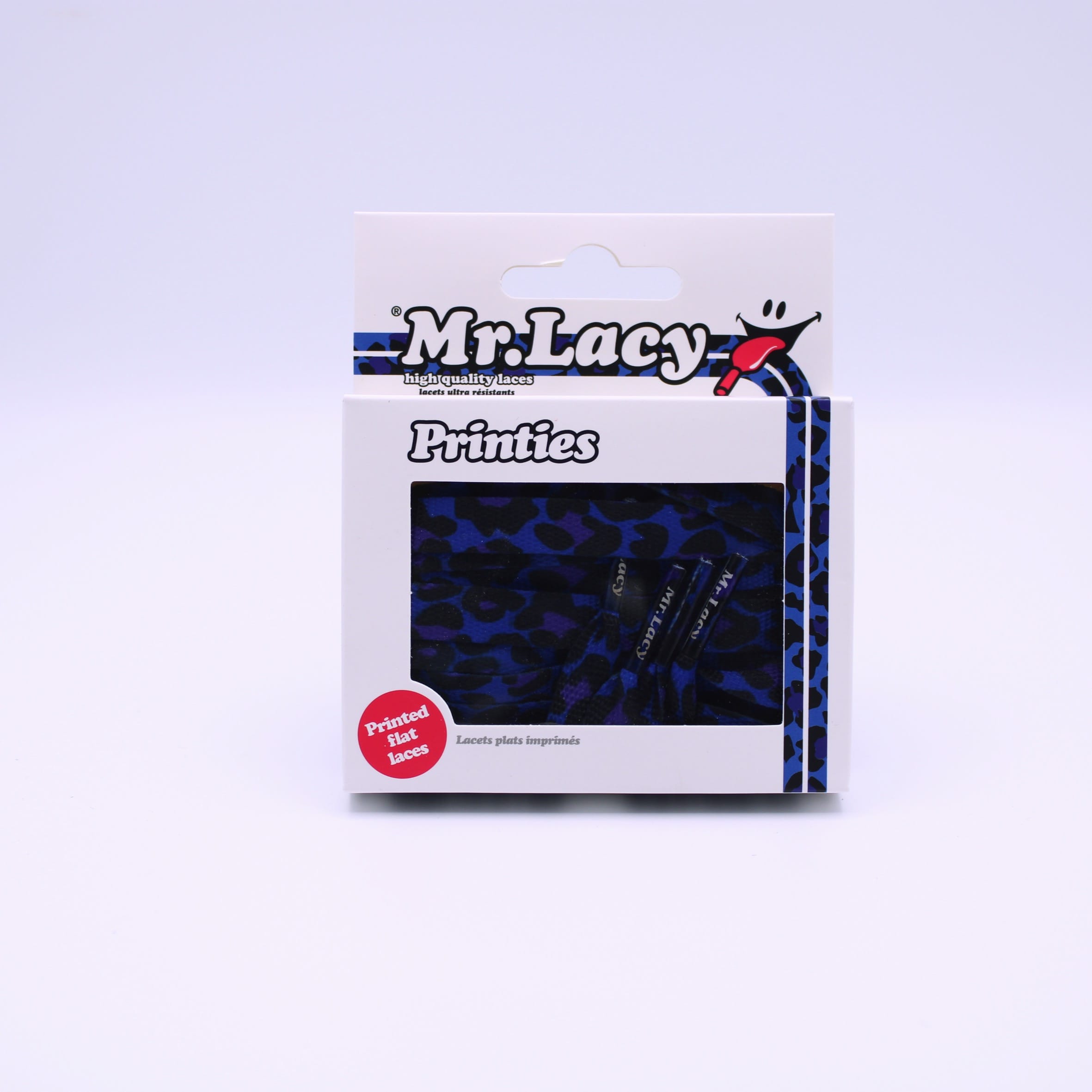 Printies Shoelaces · Leopard Royal Blue