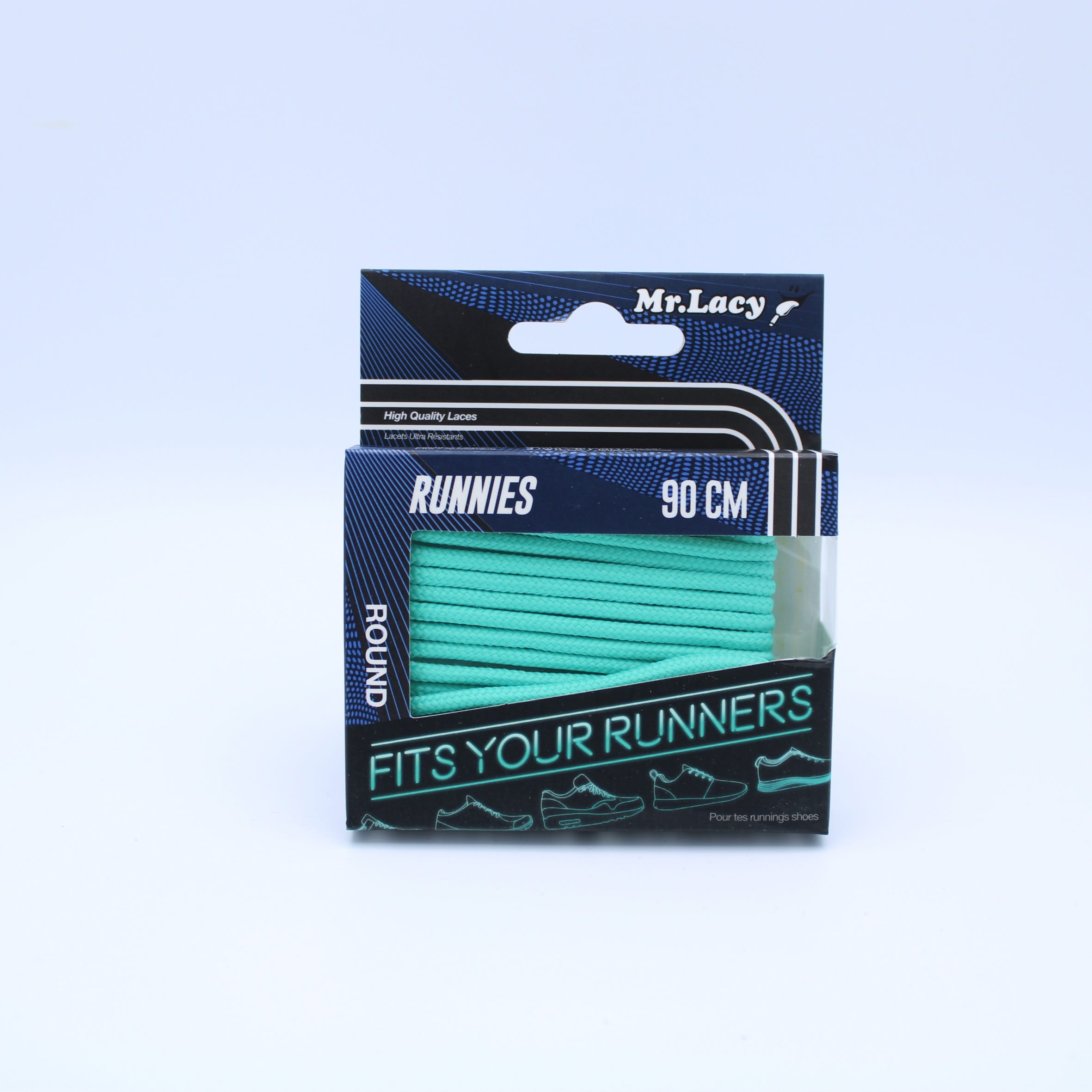 Runnies Round Shoelaces · Mint Green