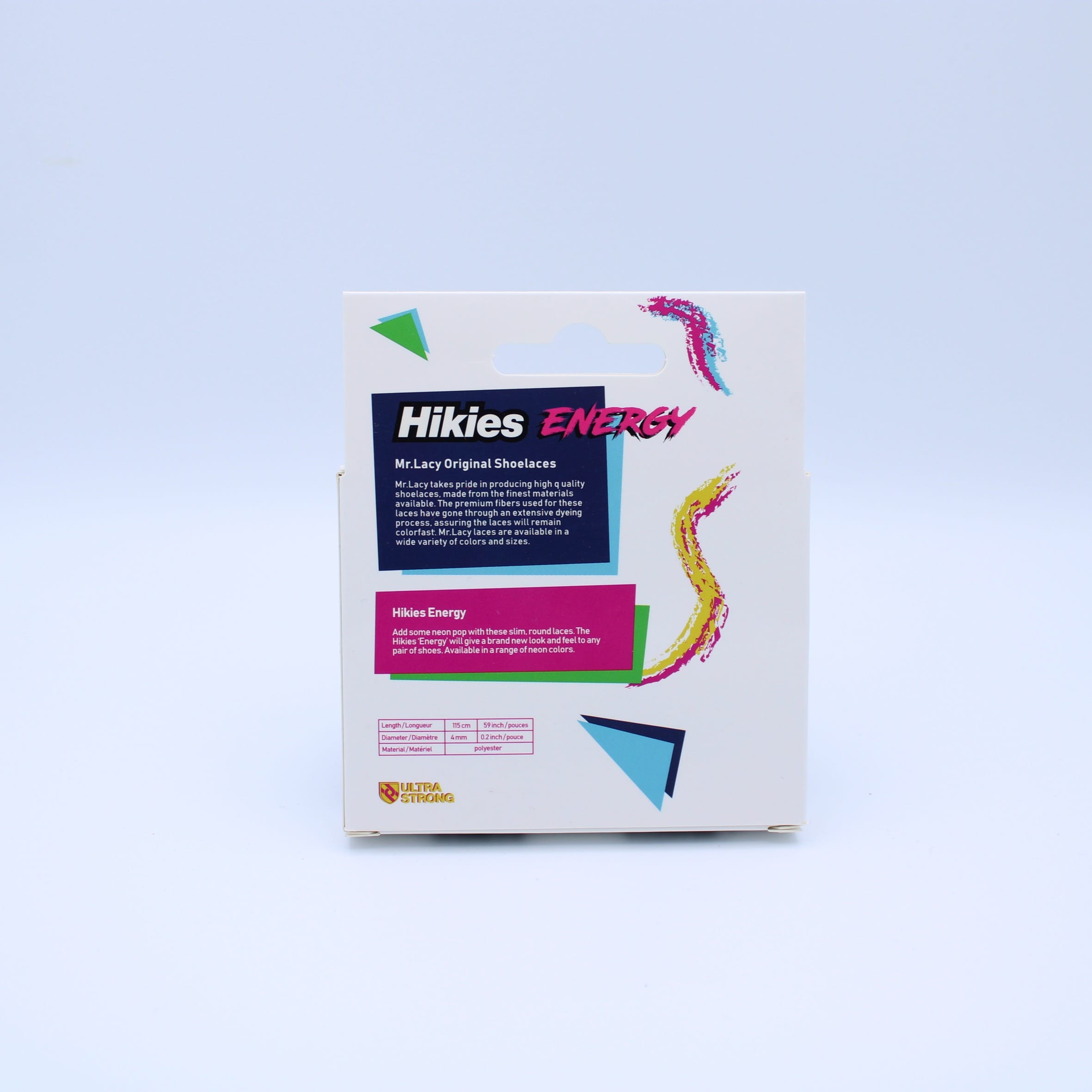 Hikies ENERGY Round Laces · Mellow Blue/Neon Pink